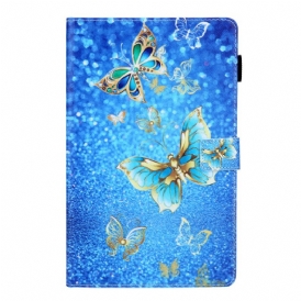 Fodral För Samsung Galaxy Tab A8 Färgglada Fjärilar