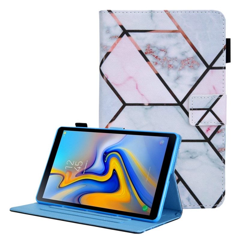 Fodral För Samsung Galaxy Tab A8 Geometrisk Marmor