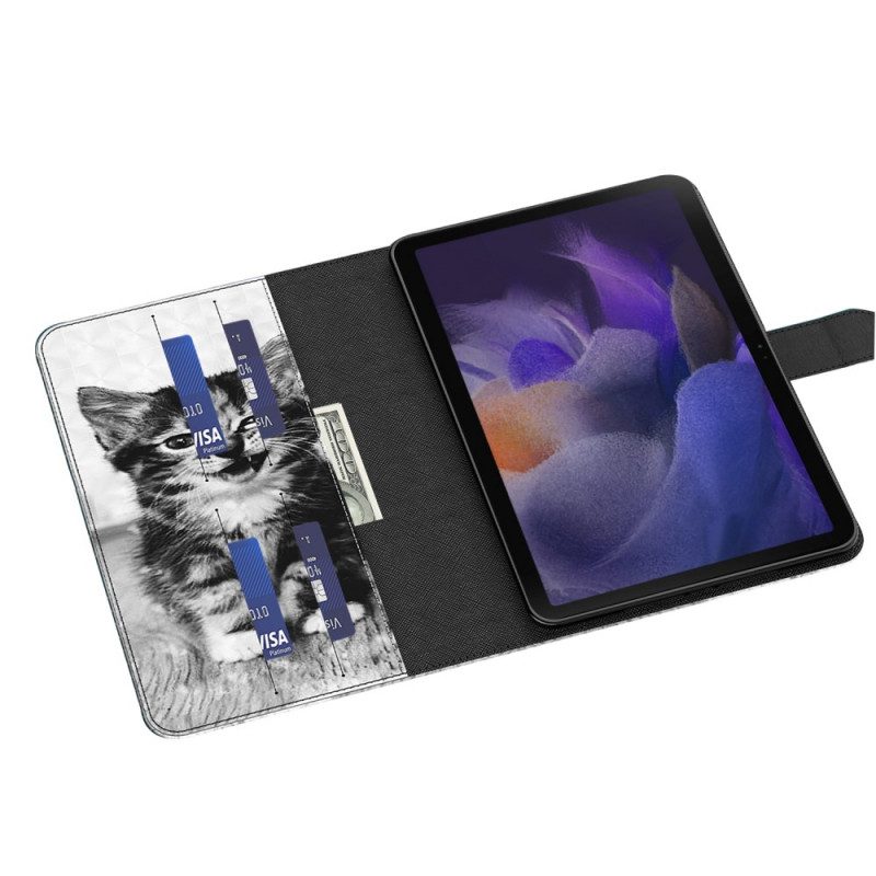 Fodral För Samsung Galaxy Tab A8 Kattunge I Konstläder