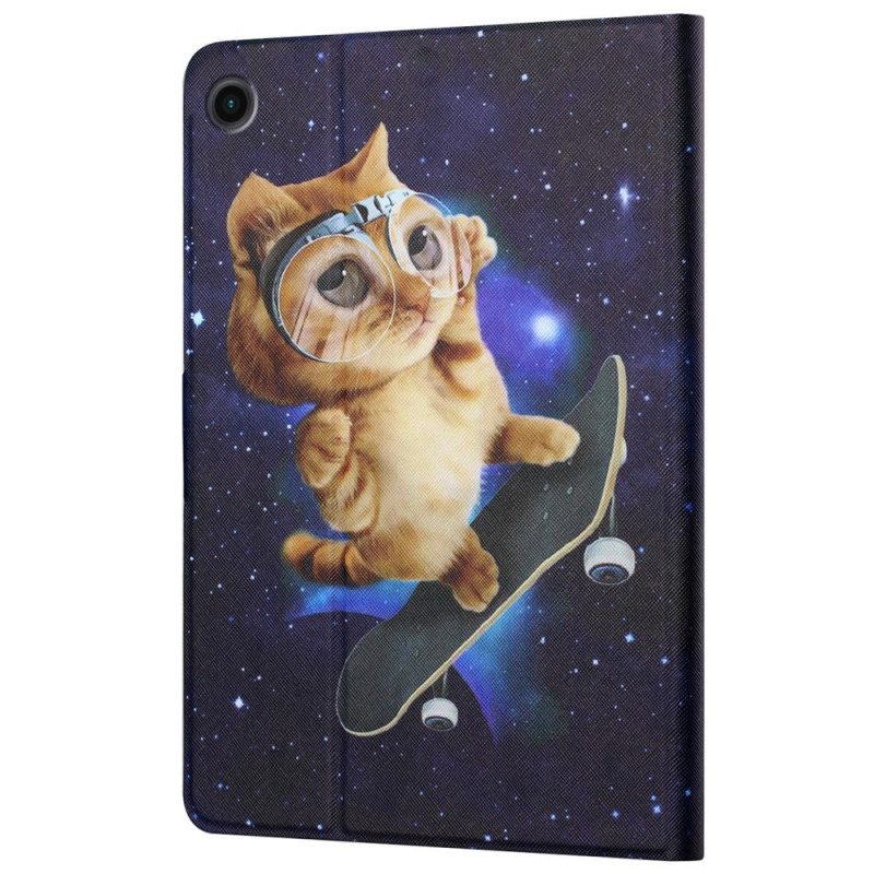 Fodral För Samsung Galaxy Tab A8 Skateboard Cat