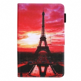Fodral För Samsung Galaxy Tab A8 Solnedgång Eiffeltornet