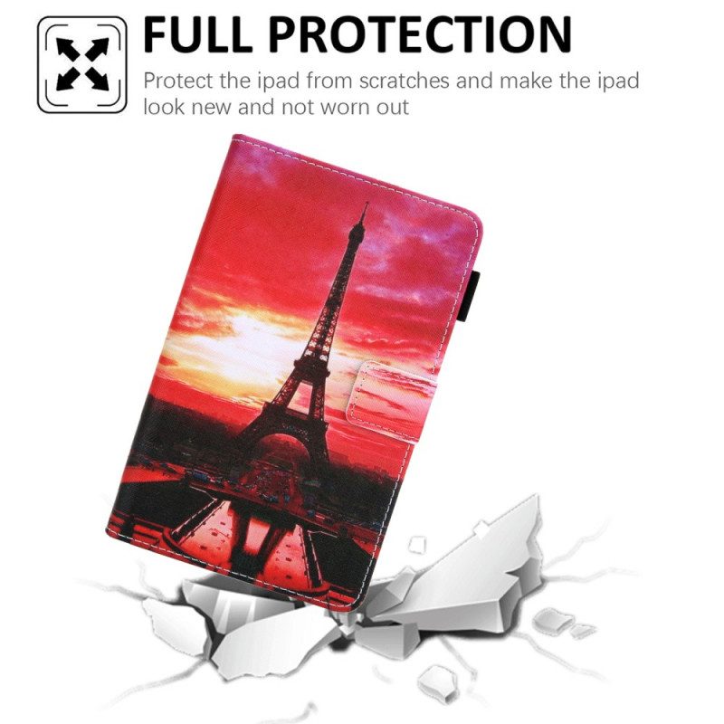 Fodral För Samsung Galaxy Tab A8 Solnedgång Eiffeltornet
