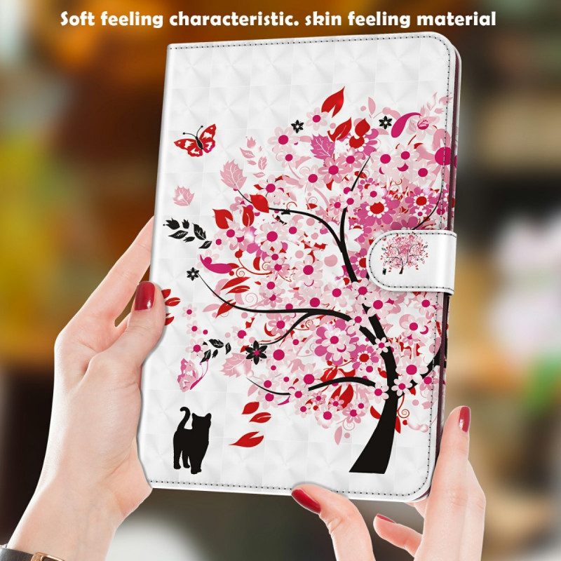 Fodral För Samsung Galaxy Tab A8 Träd Och Katt