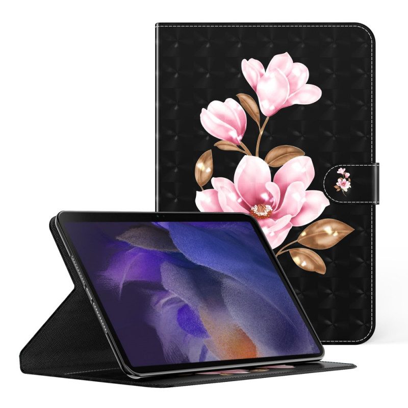 Fodral För Samsung Galaxy Tab A8 Trädblommor I Konstläder