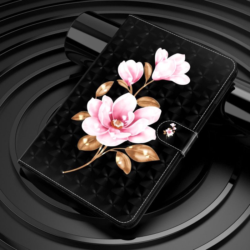 Fodral För Samsung Galaxy Tab A8 Trädblommor I Konstläder
