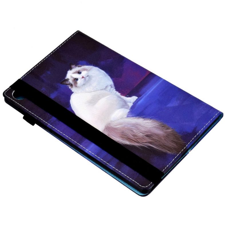 Fodral För Samsung Galaxy Tab A8 Vit Katt