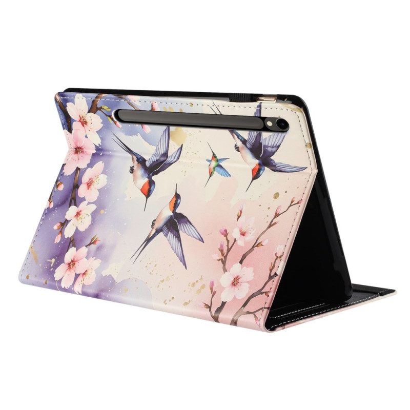 Fodral För Samsung Galaxy Tab S10 Fe Fåglar