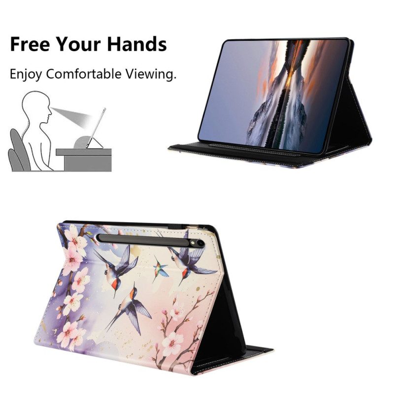 Fodral För Samsung Galaxy Tab S10 Fe Fåglar