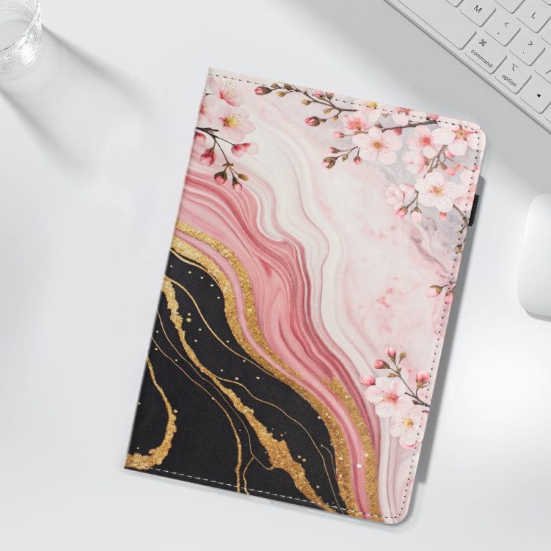 Fodral För Samsung Galaxy Tab S10 Fe Marmorblommönster