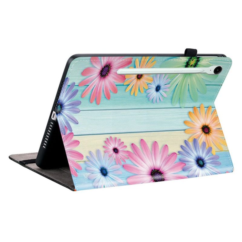 Fodral För Samsung Galaxy Tab S10 Fe Plus Färgglada Solrosor