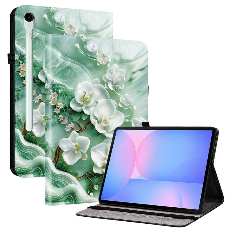 Fodral För Samsung Galaxy Tab S10 Fe Plus Jadeblommor