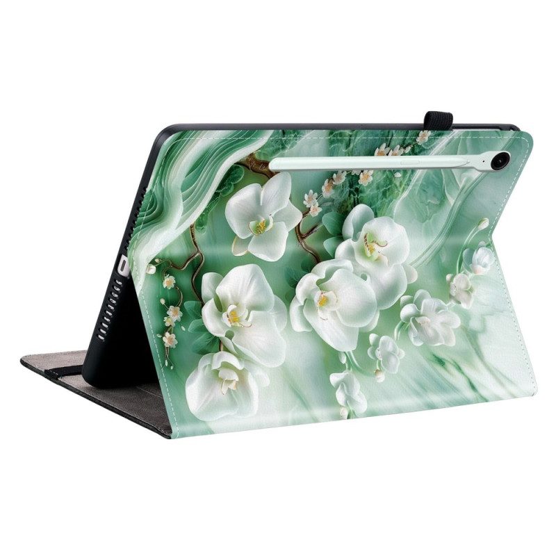 Fodral För Samsung Galaxy Tab S10 Fe Plus Jadeblommor