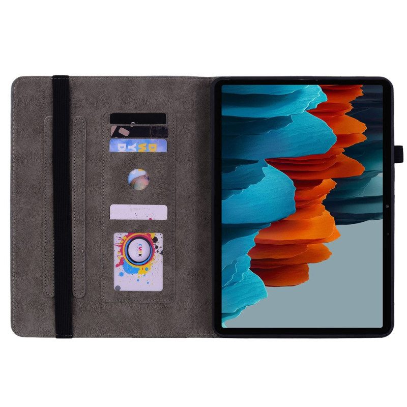 Fodral För Samsung Galaxy Tab S10 Plus Fjärilar Och Rosor
