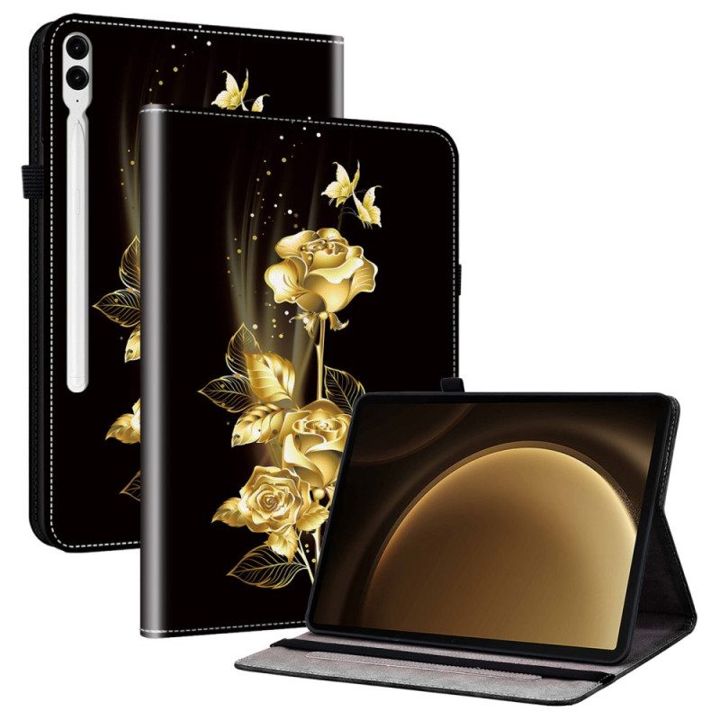Fodral För Samsung Galaxy Tab S10 Plus Gyllene Rosor