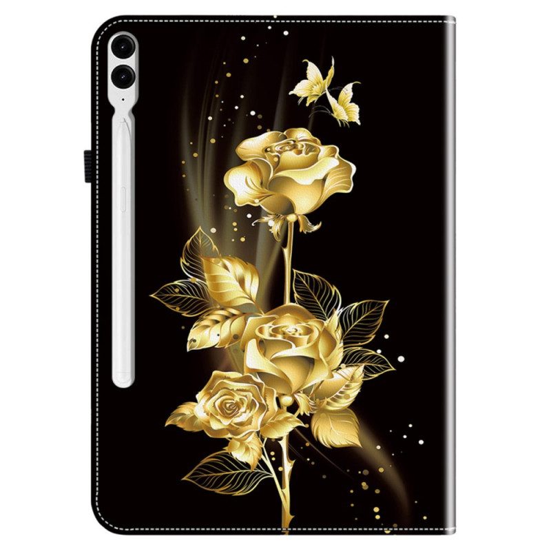 Fodral För Samsung Galaxy Tab S10 Plus Gyllene Rosor