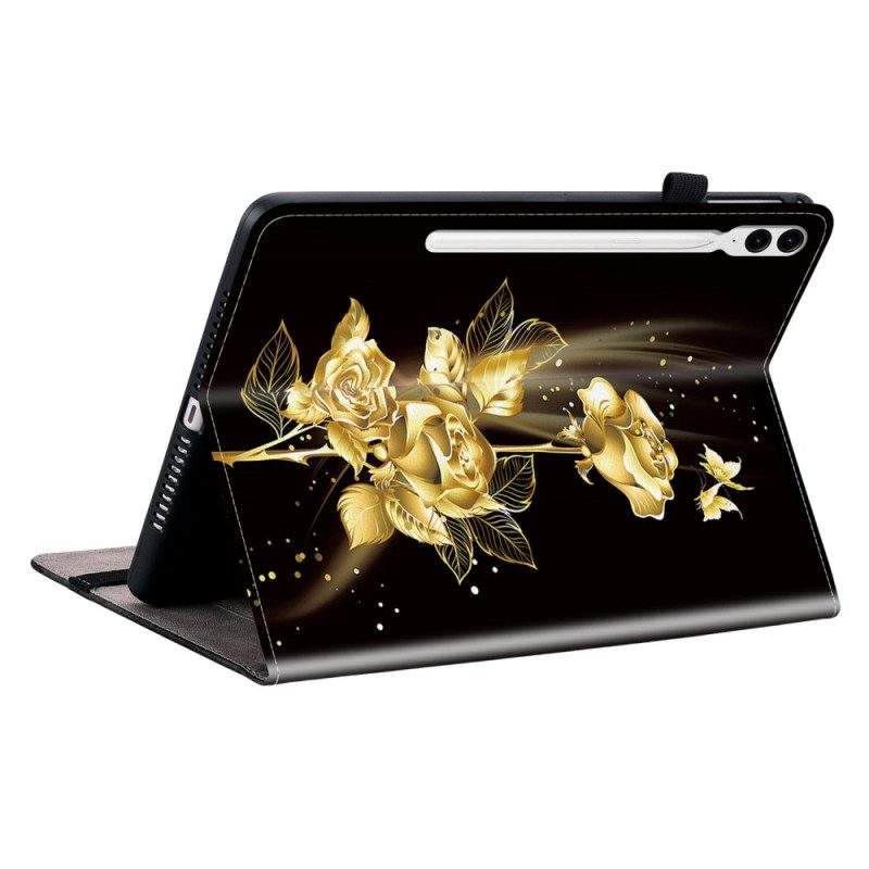 Fodral För Samsung Galaxy Tab S10 Plus Gyllene Rosor
