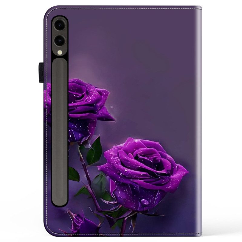 Fodral För Samsung Galaxy Tab S10 Plus Lila Rosor