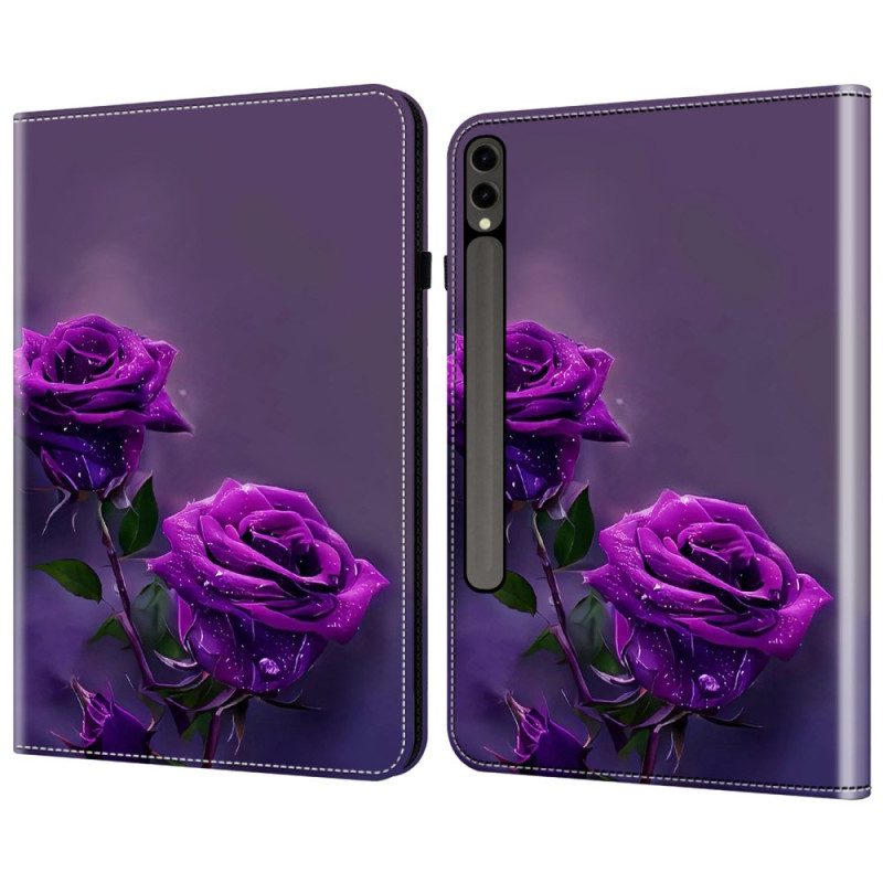 Fodral För Samsung Galaxy Tab S10 Plus Lila Rosor