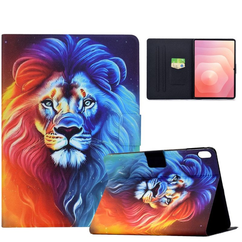 Fodral För Samsung Galaxy Tab S11 Färgat Lejon
