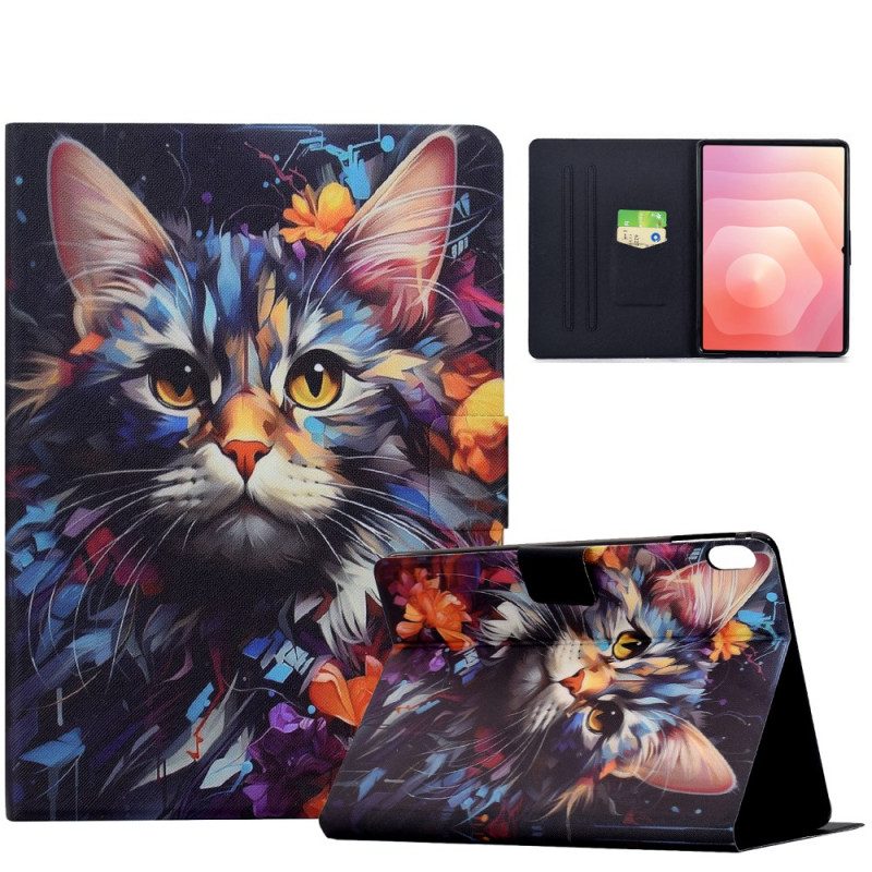 Fodral För Samsung Galaxy Tab S11 Konstnärlig Katt