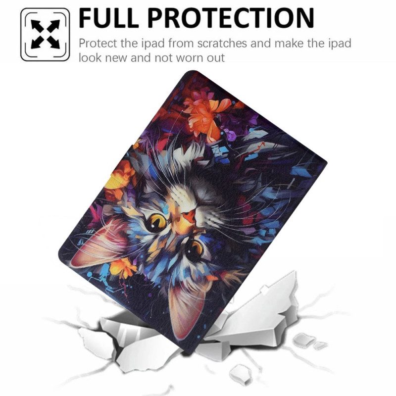 Fodral För Samsung Galaxy Tab S11 Konstnärlig Katt
