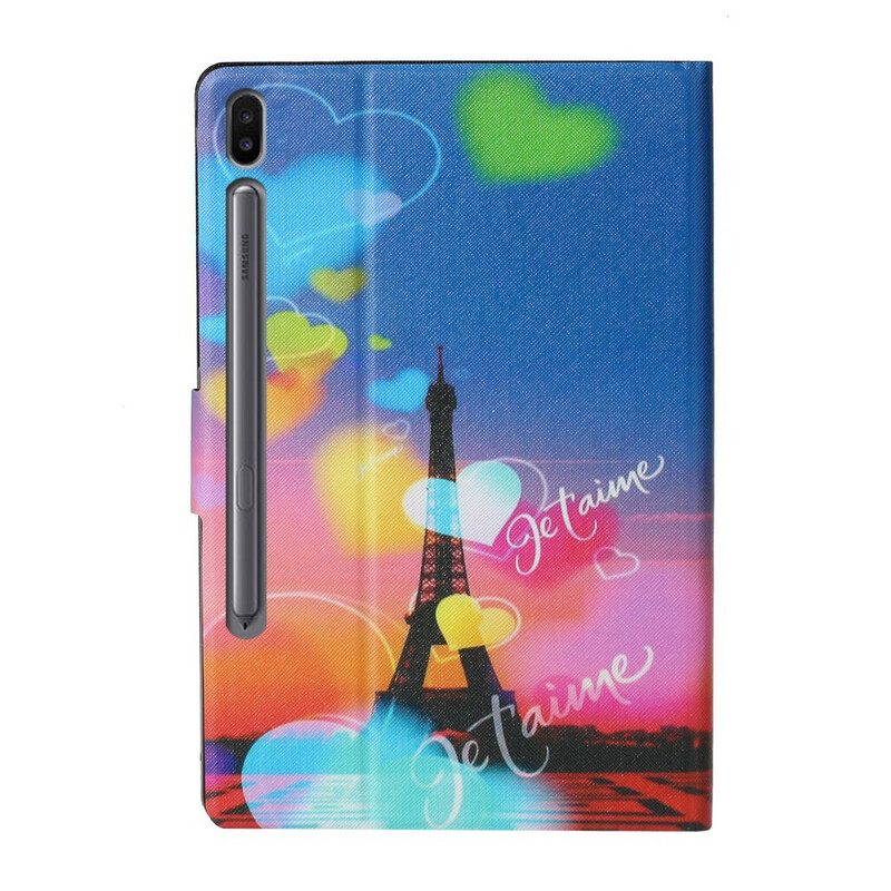 Fodral För Samsung Galaxy Tab S6 Paris Jag Älskar Dig