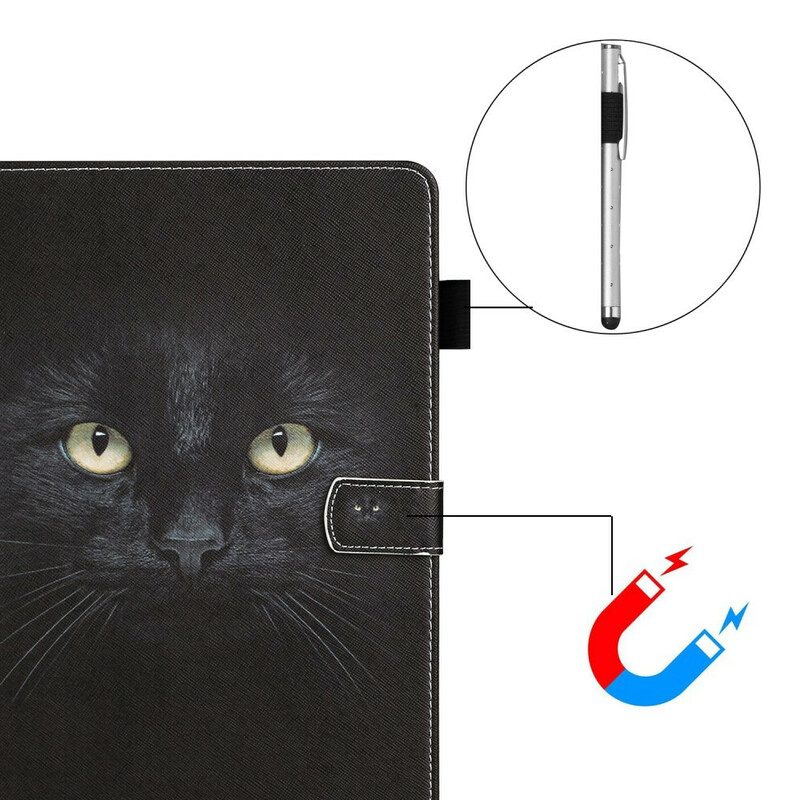 Fodral För Samsung Galaxy Tab S7 / Tab S8 Svart Katt