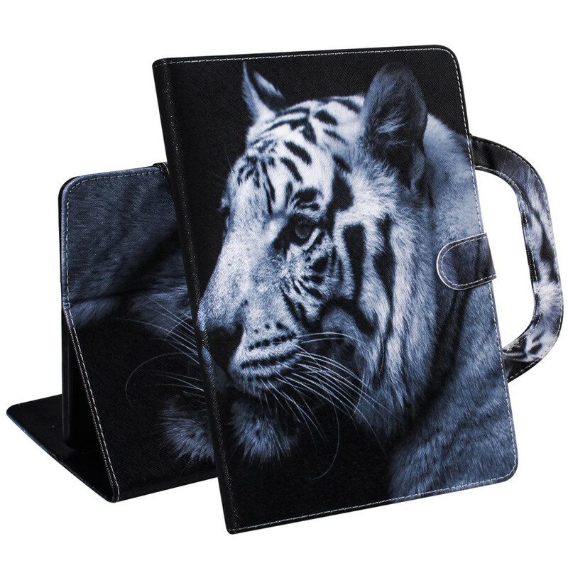 Fodral För Samsung Galaxy Tab S7 / Tab S8 Tiger Med Handtag