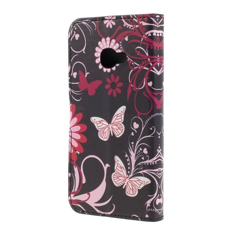 Fodral För Samsung Galaxy XCover 4 / 4S Fjärilar Och Blommor