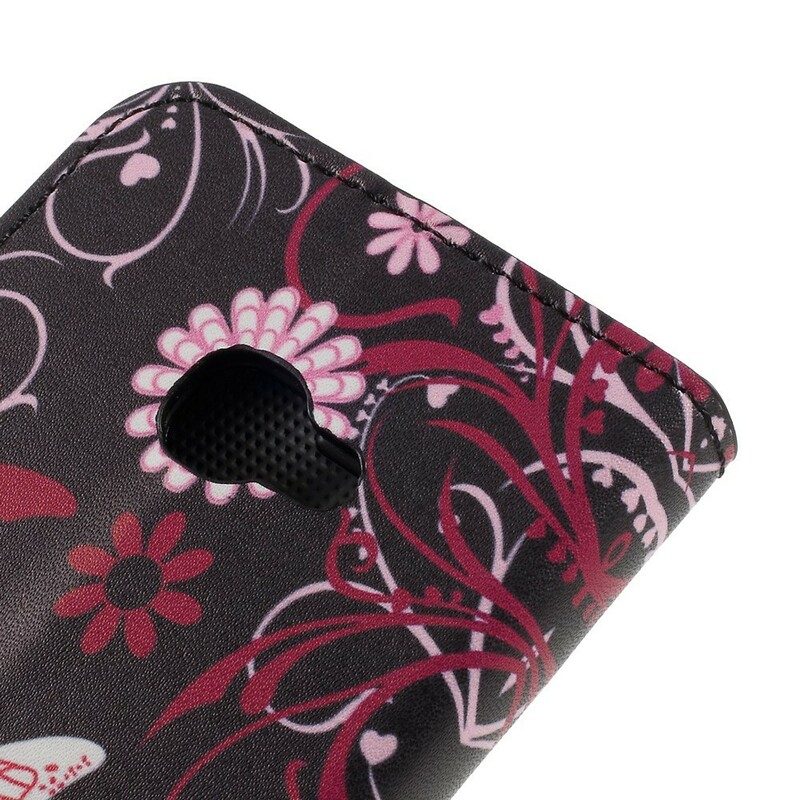 Fodral För Samsung Galaxy XCover 4 / 4S Fjärilar Och Blommor