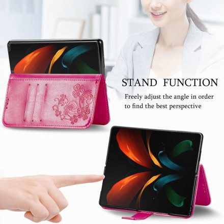 Fodral För Samsung Galaxy Z Fold 3 5G Blomsterdesign Med Snodd