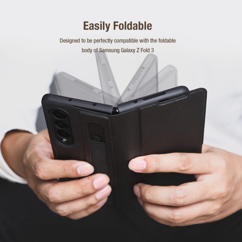 Fodral För Samsung Galaxy Z Fold 3 5G Faux Leather Nillkin