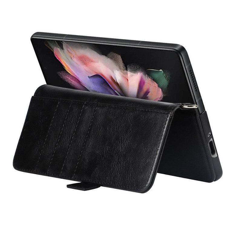 Fodral För Samsung Galaxy Z Fold 3 5G Folio-fodral Pennhållare Med Dubbla Flikar