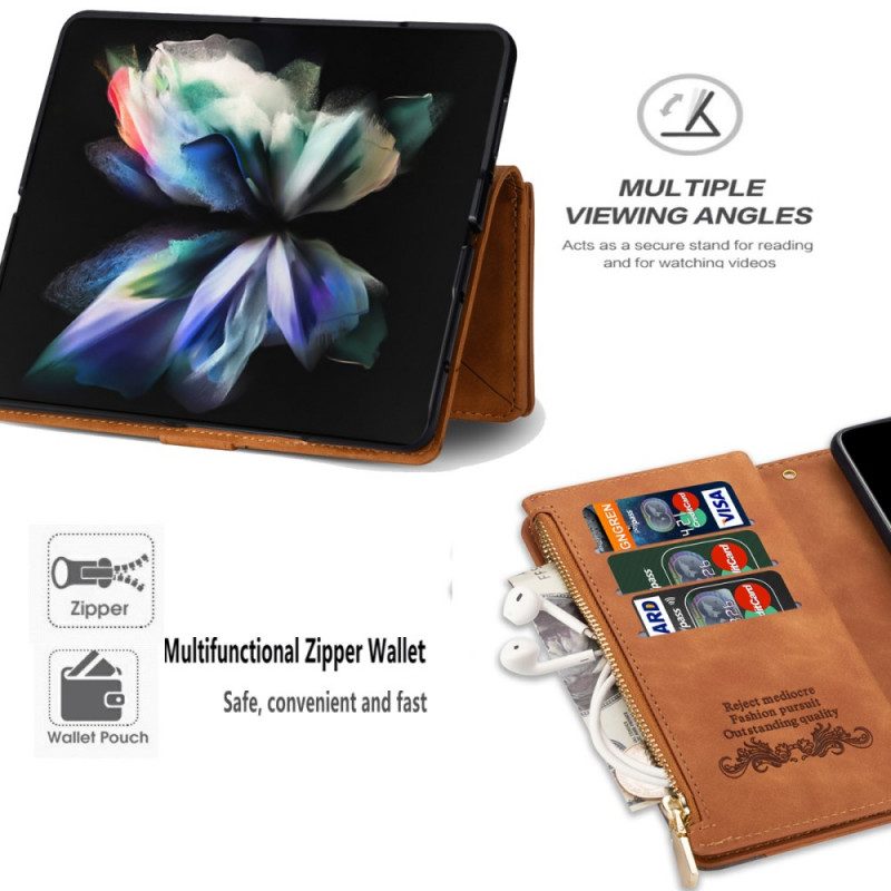 Fodral För Samsung Galaxy Z Fold 3 5G Med Myntväska