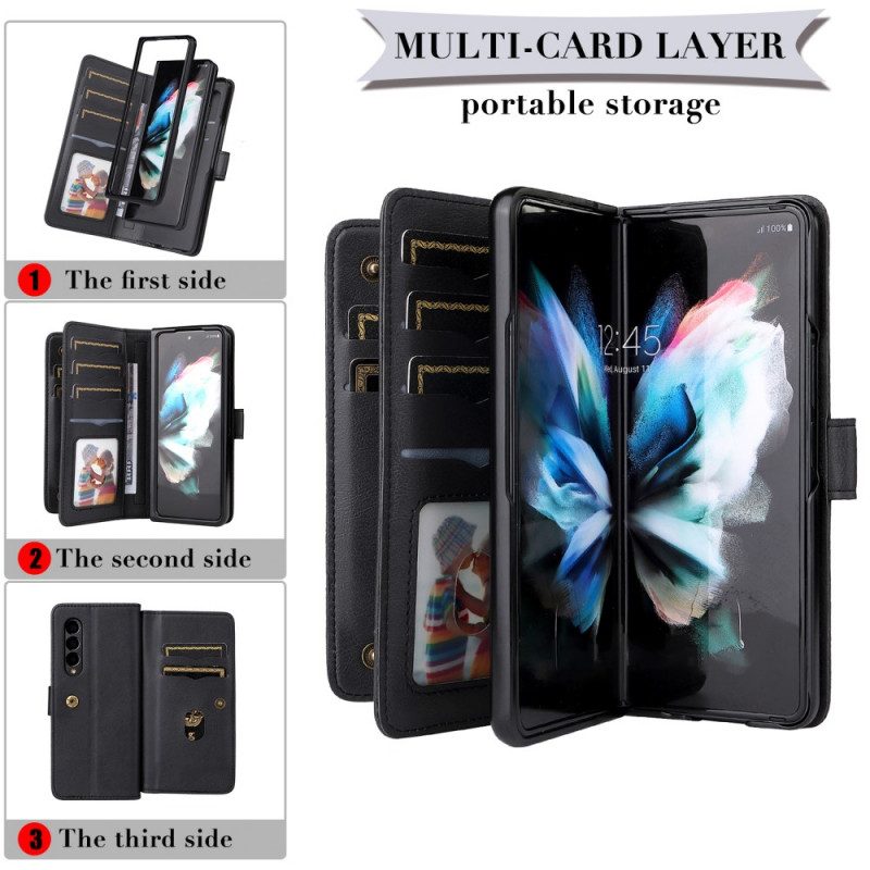 Fodral För Samsung Galaxy Z Fold 3 5G Multifunktionell Företagsplånbok