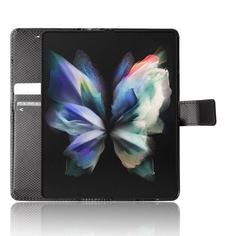 Fodral För Samsung Galaxy Z Fold 4 Med Kedjar Diamantband