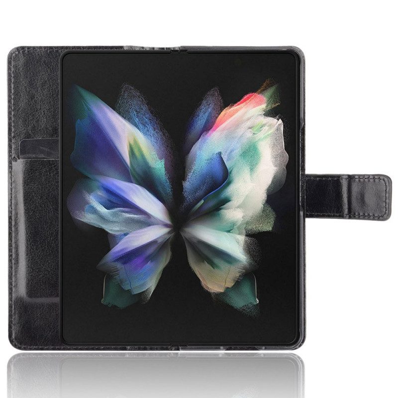 Fodral För Samsung Galaxy Z Fold 4 Med Kedjar Retro Business Strappy