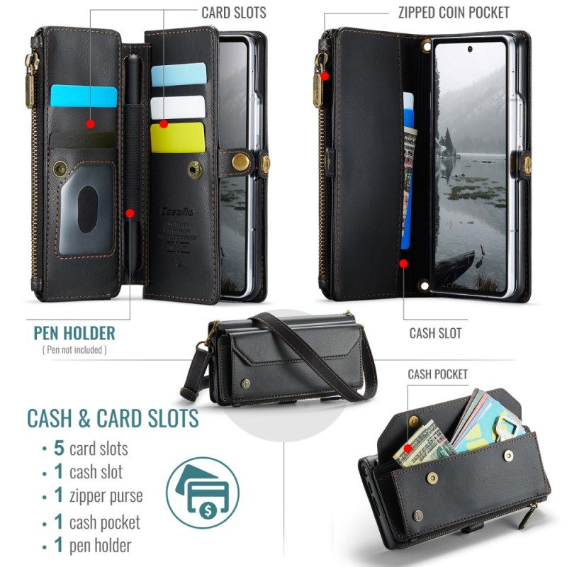 Fodral För Samsung Galaxy Z Fold 7 Caseme-plånbok