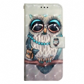 Fodral Samsung Galaxy A14 / A14 5G Med Kedjar Miss Owl Med Rem