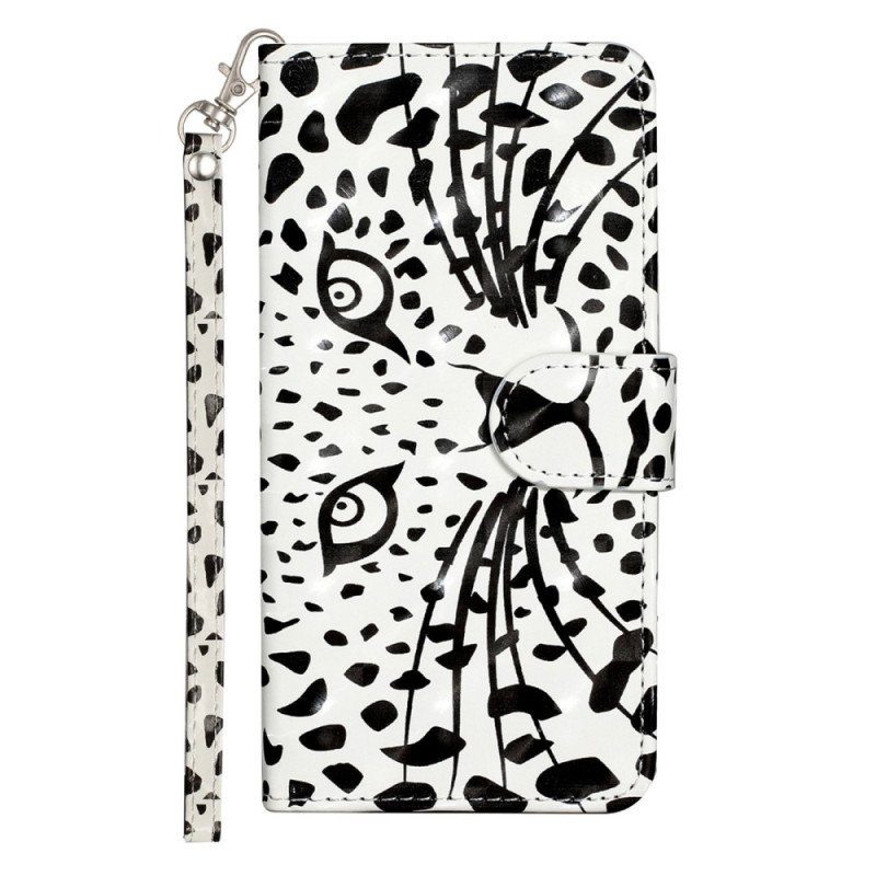 Fodral Samsung Galaxy A14 / A14 5G Med Kedjar Strappy Leopard