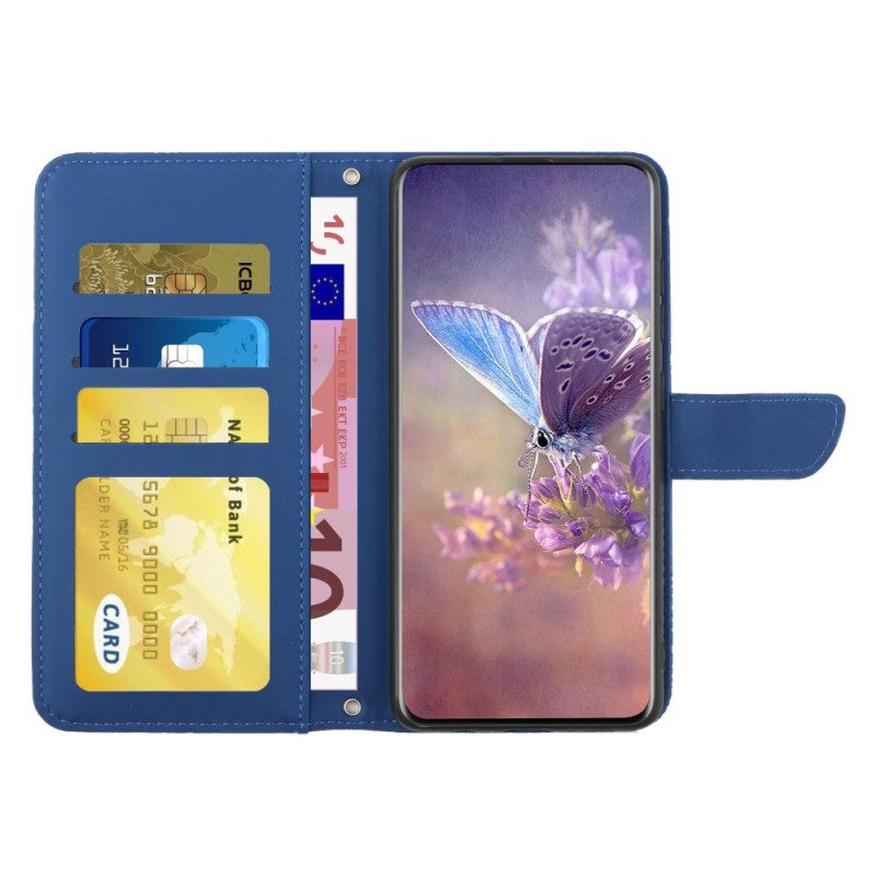Fodral Samsung Galaxy A17 4g / 5g Axelväska Med Fjärilstryck