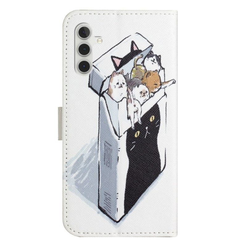 Fodral Samsung Galaxy A17 4g / 5g Låda Med Katter