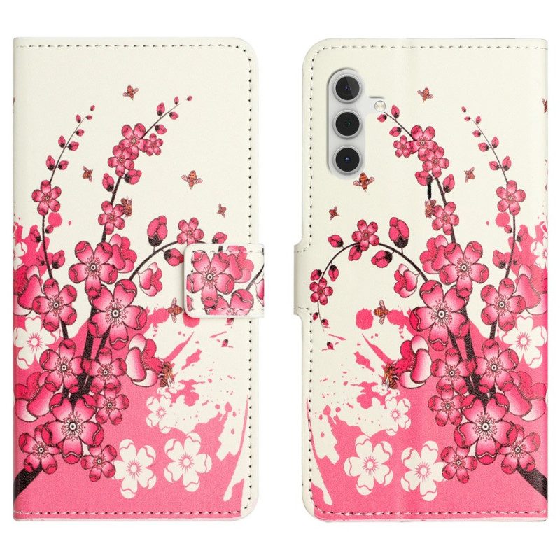 Fodral Samsung Galaxy A17 4g / 5g Plommonblommor