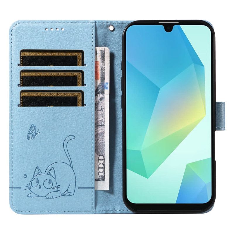 Fodral Samsung Galaxy A17 4g / 5g Rem Med Kattdesign