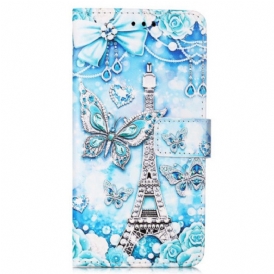 Fodral Samsung Galaxy A54 5G Eiffeltornet Fjärilar