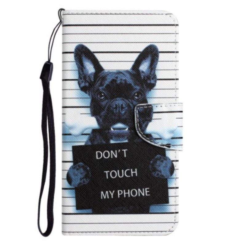 Fodral Samsung Galaxy A54 5G Med Kedjar Hund Rör Inte Med Lanyard