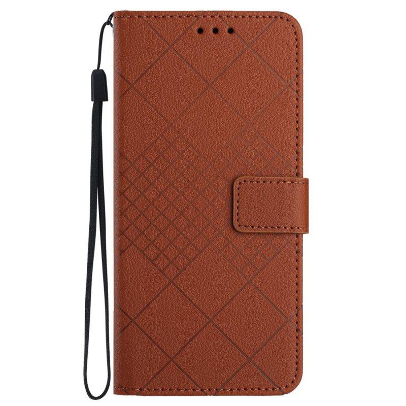Fodral Samsung Galaxy M55 5g Litchi Diamond Texture