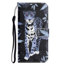 Fodral Samsung Galaxy S23 5G Med Kedjar Strappy Leopard