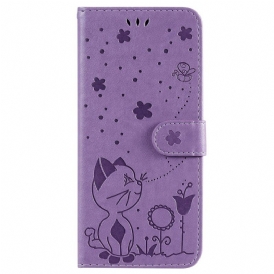 Fodral Samsung Galaxy S23 Ultra 5G Med Kedjar Strappy Cat And Bees