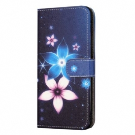 Fodral Samsung Galaxy S24 Fe Månblommor Med Rem